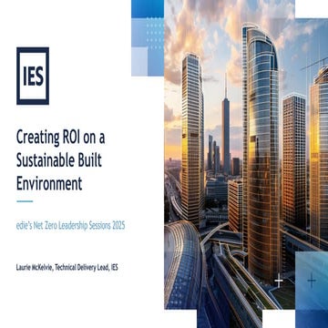 Creating ROI on a Sustainable Built Environment