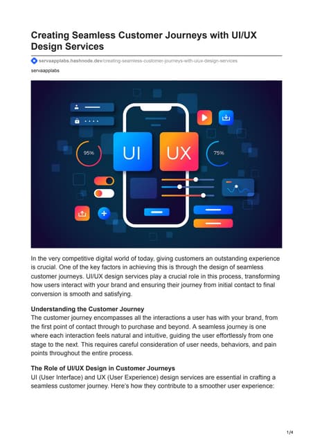 Enhancing User Experience: The Impact of UI/UX Design Services | PDF