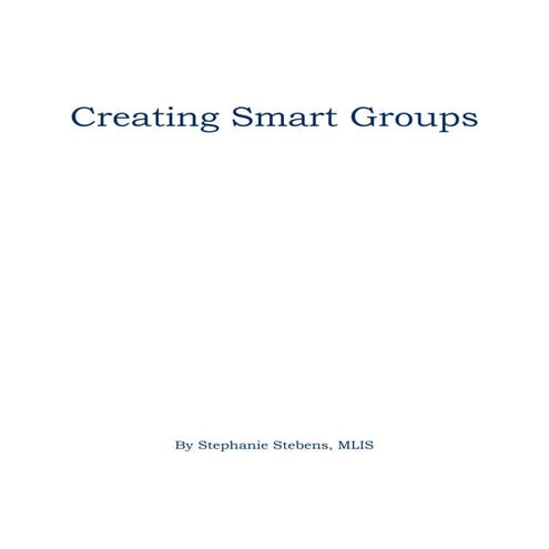 Creating smart groups