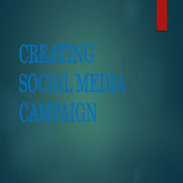 Creating social media campaign