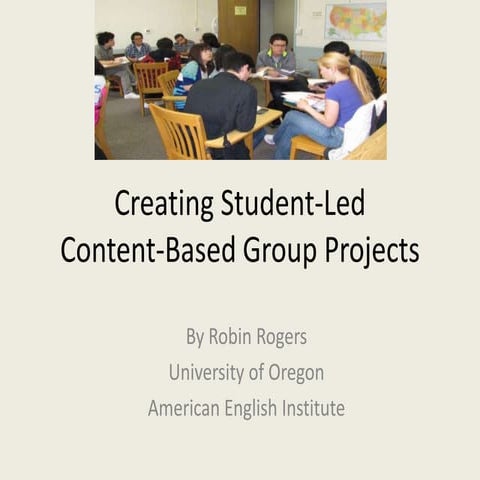 Creating student led content-based group projects