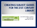 PDF File Creating Subject Guides for the 21st Century Library by Buffy Hamilton