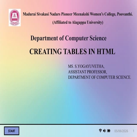 Html table tags | PDF