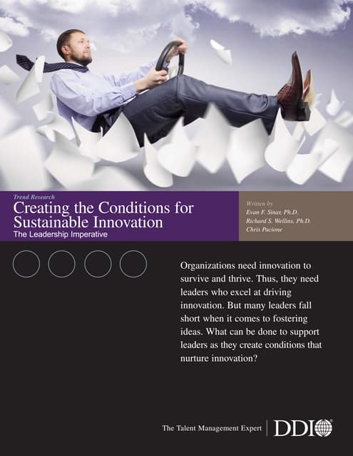 Creating the Conditions for Sustainable Innovation The Leadership Imperative - Full Report