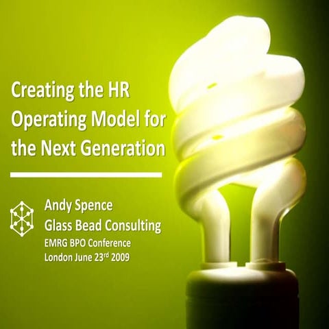 HR Operating Models - future trends