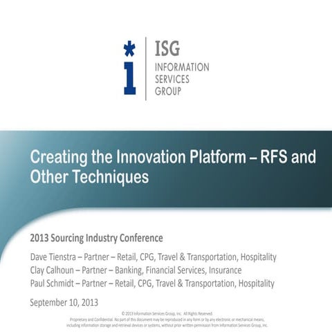Creating the Innovation Platform