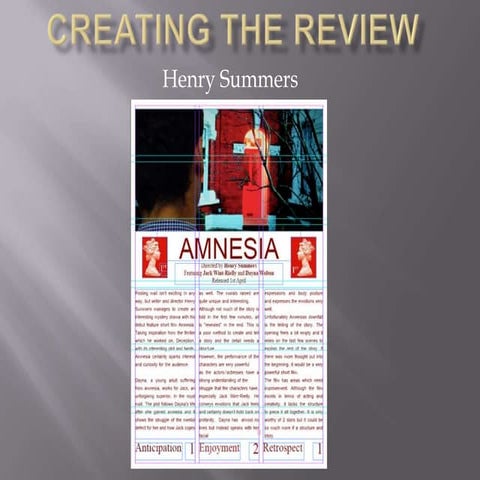 Creating the review pp