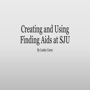 Creating usinfindingaids 2021