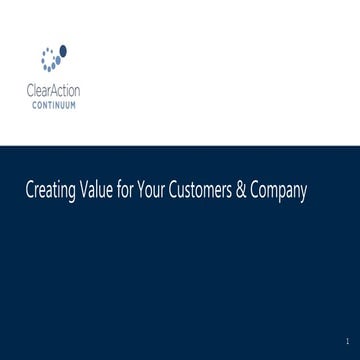 Creating Value for Your Customers and Company