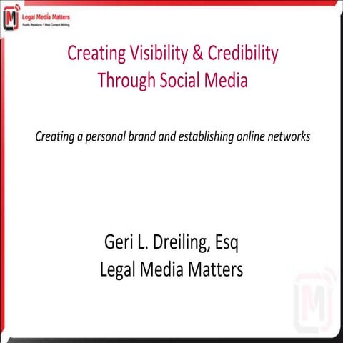 Creating visibility through social media