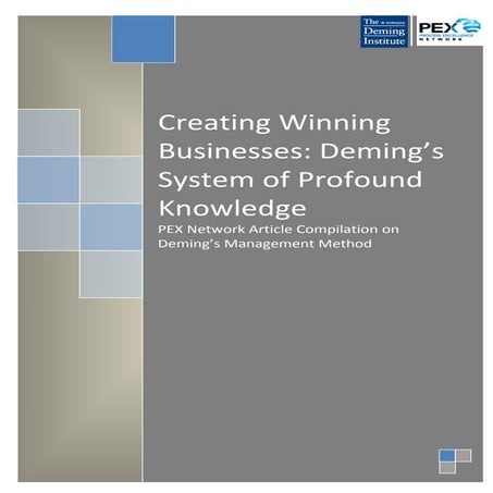 Creating Winning Businesses   Deming’S System Of Profound Knowledge
