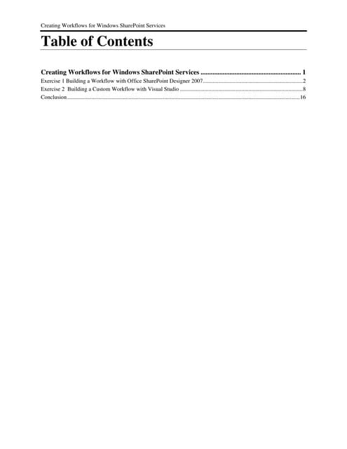 Creating Workflows Windows Share Point Services
