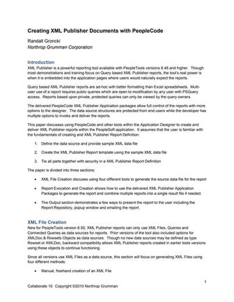 Creating xml publisher documents with people code