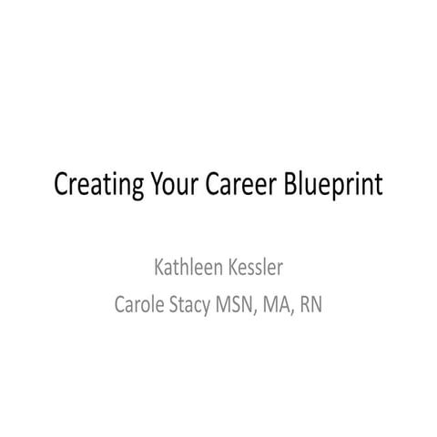 Creating your career blueprint