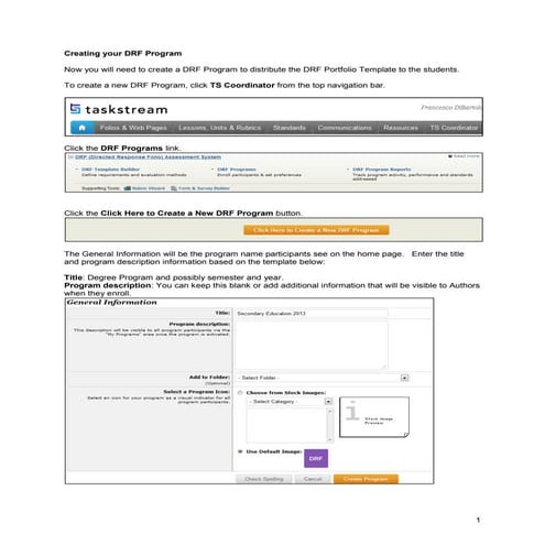Creating your DRF program
