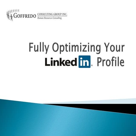 Creating your LinkedIn profile