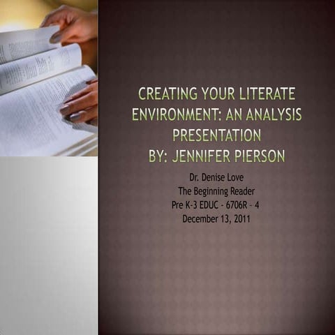 Creating Your Literate Environment