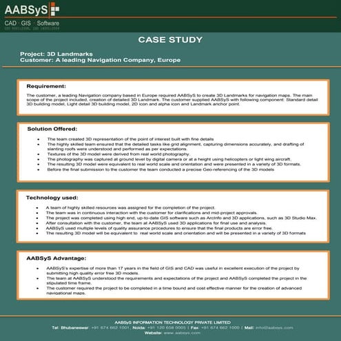 Creating 3D Building Landmarks Using 3D Modelling