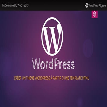 Création de themes WordPress
