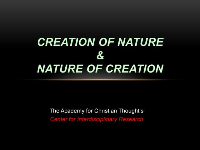 Creation & Nature