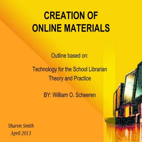 Creation of online materials