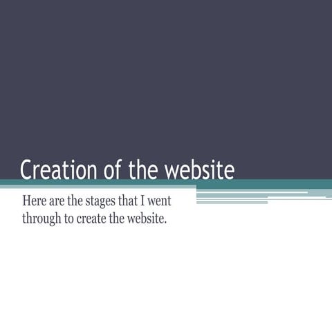 Creation of the website