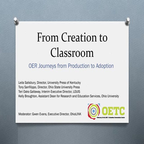 Creation to Classroom OETC 2017