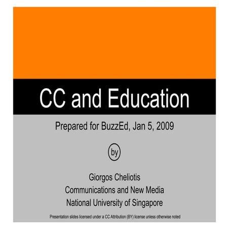 Creative Commons and Education