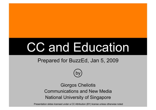 Creative Commons and Education
