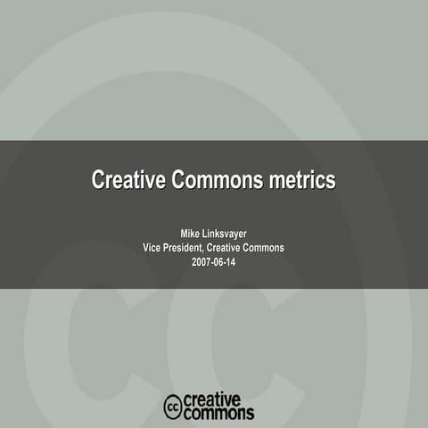 Creative Commons metrics