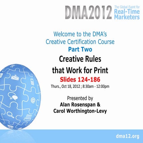 Creative Rules That Work for Print Part 2 (Slides 124-186)