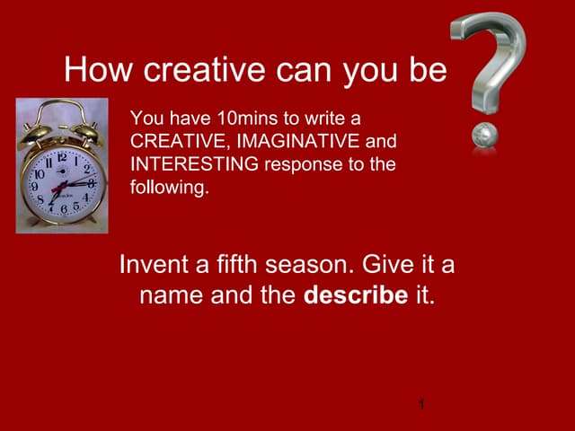 Creative10min activities