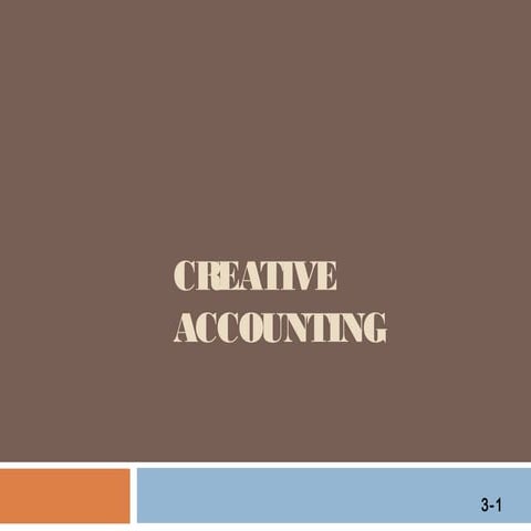 Creative accounting 