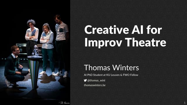 Creative AI for Improv Theatre