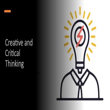 Encouraging Creativity and Critical Thinking | PPTX