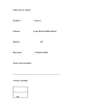 Art is very important and project used to guide learners