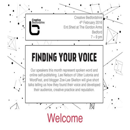 Creative Bedfordshire - Finding Your Voice - Creative Networking - February 2016