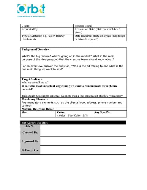 Event Briefing Template for Executive Assistants | PDF