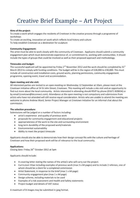 Prince2 Project Brief