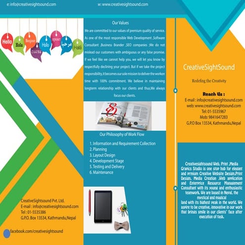 Creative brochure Website Company 