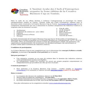 Creative business cup 2014