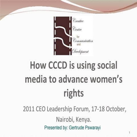 Creative centre for communication and development