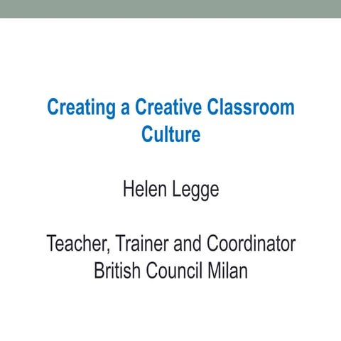 Encouraging creativity and imagination in education | PPTX