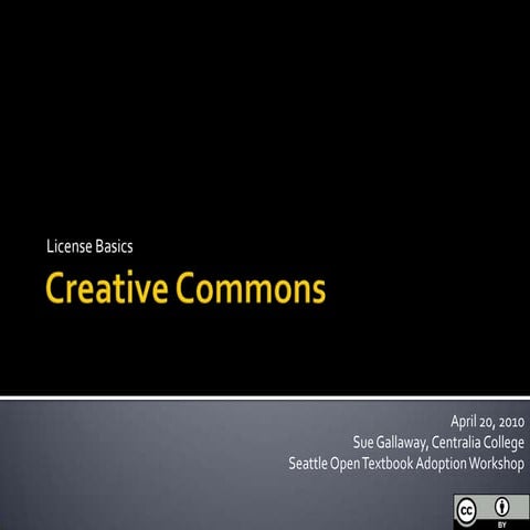 Creative Commons License Basics 2010