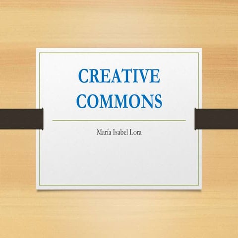 Creative commons TIA2 María Isabel