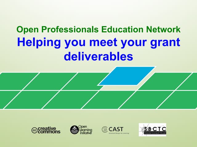 Creative Commons and the Department of Labor US$2 Billion Grant Program