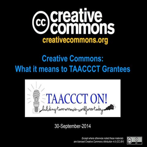 Creative Commons at TAACCCT-ON