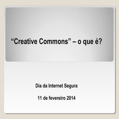 Creative commons  dia da internet segura
