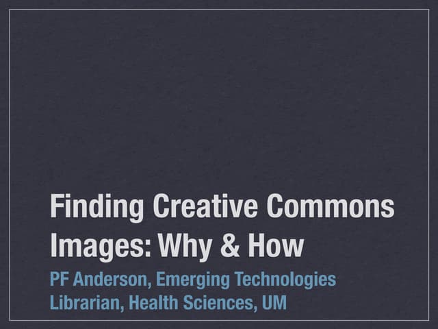 Finding Creative Commons Images