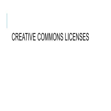 Creative commons licenses